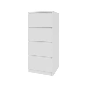 Kommode Schrank AVEN 40 cm - weiß - 4 Schubladen - Wohnzimmer, Schlafzimmer - weiß