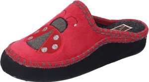 Manitu Damen Hausschuhe Pantoffeln rot 330202, Größe:41 EU, Farbe:Rot