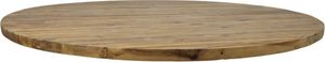 HSM Tischplatte Rund aus Teak Massivholz - ø130 cm - Natur