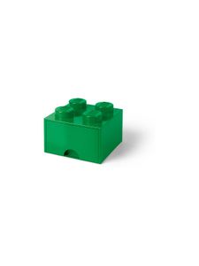Room Copenhagen Möbel LEGO® Aufbewahrungsbox Storage Brick 4er grün mit Schublade, 25 x 25 x 18 cm Aufbewahrungsboxen Aufbewahrungsboxen