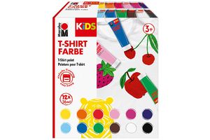 Marabu KiDS T-Shirt Farbe Tube 36 ml 12er Set