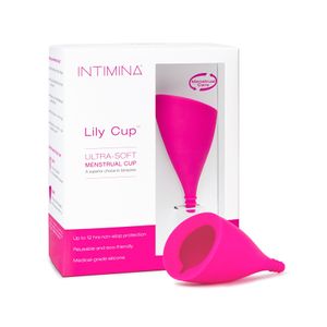 Intimina Lily Cup größe B, sehr weiche Menstruationstasse, wiederverwendbarer Menstruationsschutz für bis zu 8 Stunden