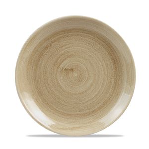 Churchill Super Vitrified Stonecast Patina Antique Taupe Flache Coup Teller, 21,7 cm, 12 Stück