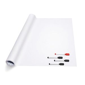 Whiteboardfolie XL selbstklebend mit 4 Markern mit Radiergummi - 45 cm x 200 cm