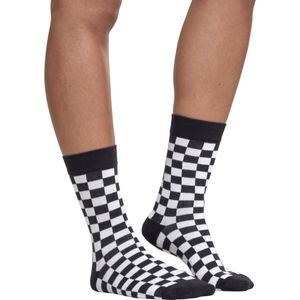 Ponožky Urban Classics Checker Socks 2-Pack black/white - 39–42