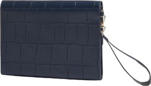 Ted Baker Clutch Handgelenktasche Crocey Croc Effect Envelope Pouch Navy dunkelblau
