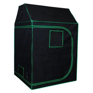 Mucola Growbox Gewächshaus Schwarz Grün Indoor Pflanzenzelt Zuchtzelt Dachschräge Zuchtschrank Grow Tent Frühbeet Zimmergewächshaus Growschrank Growroom