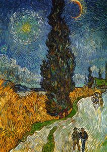 Van Gogh, Vincent Landstrasse mit Zypressen Grösse 21x29 Kunstdruck Artprint
