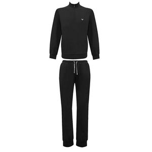 Emporio Armani Loungewear Homewear Anzug mit Zip in Blau & Schwarz Schwarz XL