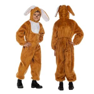 Hasen-Kostüm mit Kapuze für Jungen Braun 152