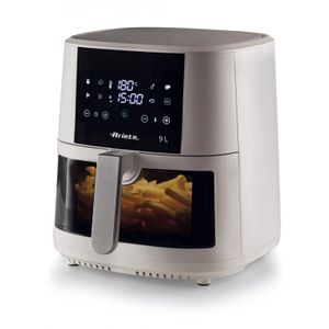 Ariete 4630 Heißluftfritteuse 9L, 1500 W, Fassungsvermögen 9L, Kochkapazität 3,5 kg, 8 voreingestellte Programme, Temperatur bis 200°, transparenter Korb zur Kochkontrolle, Weiß