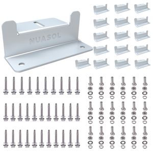 NuaSol - NuaFix 16x Z-Winkel für Photovoltaik Solarmodule Montage - Aluminium