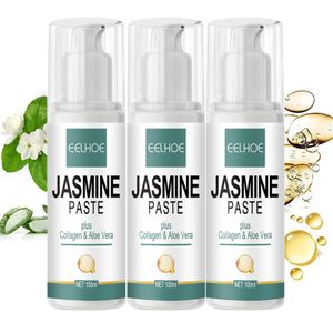 3 Stück Jasminsalbe Augencreme gegen Augenringe und Augenschatten, Jasmin Salbe Augencreme Mit Collagen Und Aloe Vera Je 100ML