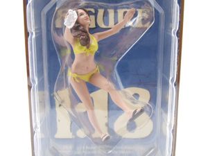 Figur Bikini Car Wash Girl Stephanie gelb für 1:18 Modelle American Diorama