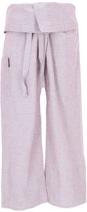 Thai Fischerhose aus Fester Baumwolle, Wickelhose, Yogahose, Unigröße - Rosenholz, Unisex, Pink, Hosen