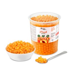 INSPIRE FOOD Pfirsich Bubble Tea Perlen - 100% Vegan, Glutenfrei, 1KG