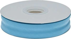 20m Schrägband PolyBaumwolle unifarben 20mm breit gefalzt Einfassband Farbwahl, Farbe:aquamarin