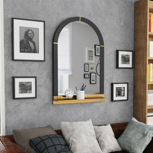 WISFOR Wandspiegel mit Ablage, Fensterspiegel 51×10×75,5 cm