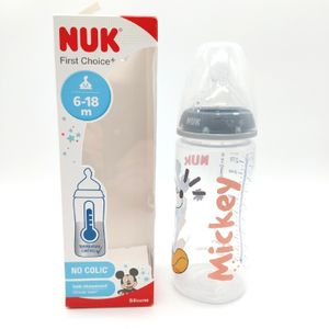 Nuk 10.216.295 FC+ PP Bottle 300ML Mickey Baby-Flasche + Sauger, 300ml Fassungsvermögen, BPA-frei