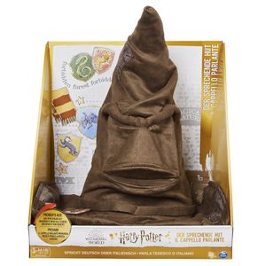 Spin Master Wizarding World Harry Potter - Interaktiver Sprechender Hut mit Sound, Spielzeug für Kinder ab 5 Jahren, offiziell lizenzierter Fanartikel, Braun