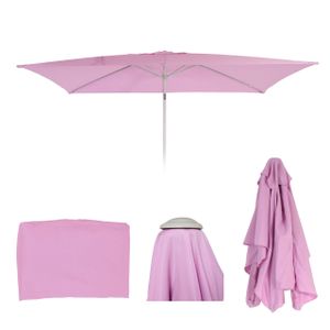 Pokrowiec wymienny na parasol N23, pokrowiec wymienny na parasol, 2x3m prostokątny materiał/tkanina 4,5kg UV 50+ ~ liliowy