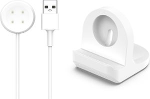 Für Fitbit Ace LTE Silikon USB Smart Watch Ladekabel 1m + Ladestation