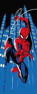 Vlies Fototapete - Spider-Man Rooftop-Rockin‘ - Größe 100 x 250 cm