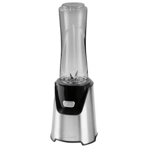 ProfiCook PC-SM 1153 Smoothie-Maker zum Pürieren,  Shaken und Mixen, Edelstahlmesser,  Mixbehälter als Trinkbecher verwenden, Edelstahl/Schwarz