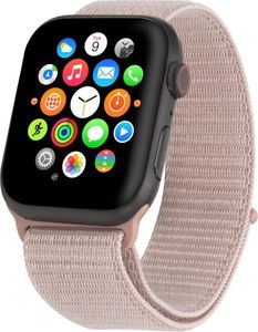 Nylonový remienok pre Apple Watch Series 4 s priemerom 44 mm v ružovej farbe Nastaviteľný elastický športový remienok, vhodný pre iWatch