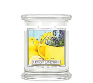 Svíčka Kringle Candle Jar Medium Lemon Lavender s vůní citronu a levandule
