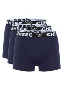 CHIEMSEE Herren Boxershorts, 3er Pack - Shorts, Logobund, einfarbig Dunkelblau L