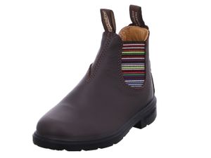 Blundstone Blundstone 1413 Braun Stripes Leather with Striped Elastic (Kids) Leder Größe: 34 Schmal