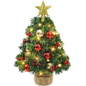 40cm Mini Weihnachtsbaum mit 20 warmweiß LEDs 8 Licht Modi,Tannenbaum mit Stern-Baumspitze und Deko Batterie betrieben,Advent, Weihnachten