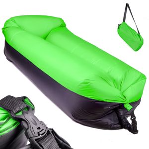 IKONKA Lazy BAG SOFA Luftmatratze schwarz-grün 185x70cm