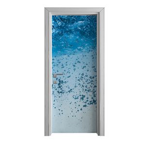 Tür Selbstklebende 80x210 cm Türfolie Türtapete Klebefolie - Spritzen Wasser