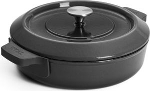 WOLL 'Iron Kasserolle mit Deckel in Carbon Grey Ø 28 cm, 7 cm 3,8 Lt'