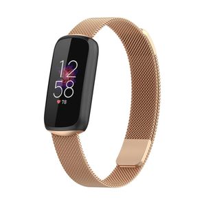 Strap-it Fitbit Luxe Milanese Armband (Roségold)