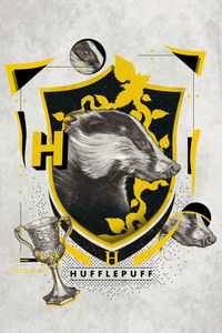 Harry Potter - Hufflepuff Illustrative - Film Kino Plakat - Poster 61x91,5 cm