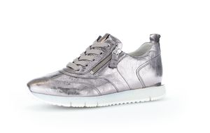 Gabor Shoes Sneaker Silber Glattleder Größe: 40 Normal