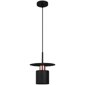 Toolight Pendellampe App1145 Metall Schwarz - Roségold E27 1-Punkt Leuchten