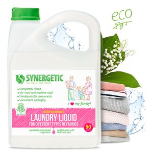 SYNERGETIC Flüssig Waschmittel Universal hypoallergen, 2,75 l, 90 Waschladungen