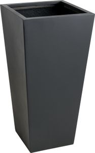 VIVANNO Pflanzkübel Blumenkübel Fiberglas "Classic", Anthrazit 40x40x90 cm
