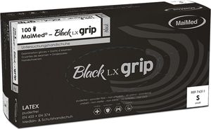 MaiMed Untersuchungshandschuhe Black LX grip puderfrei S