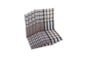 GO-DE Textil, Sesselauflage Niederlehner, 4er Set, Farbe: braun, Maße: 98 cm x 48 cm x 5 cm, Rueckenhoehe: 52 cm