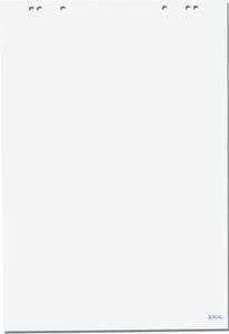 herlitz Flipchart-Block, 20 Blatt, blanko, 680 x 990 mm 80 g-qm, holzfrei, mit Mikroperforation, gerollt
