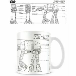 Pyramid 23476 Star Wars Tasse AT-AT Skizze s/w Keramiktasse Kaffeetasse 315ml