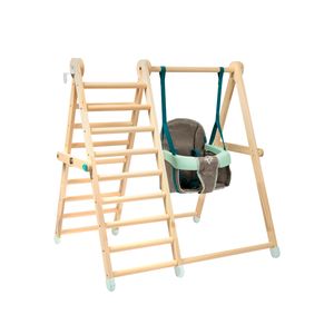 TP Toys Active Holz Schaukel und Klettergestell für Kinder natur 101 x 83,5 x 101 cm (L x B x H)