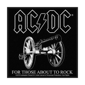 AC/DC - Patch "For Those About To Rock" - Polyester RO8067 (Einheitsgröße) (Schwarz)