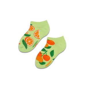 Kinder-Kurzsocken "Orange", Größe 30-35, bunte Socken mit lustigem Muster