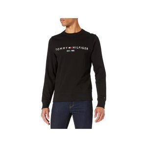Tommy Hilfiger Herren Logo-Sweatshirt, Schwarz M